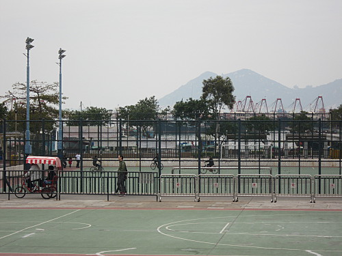The temple faces a basketball court and a bicycle court where KL used to ride in it when he was young