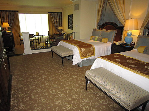 Anyone would be impressed stepping into the split-level Venetian suite for the first time