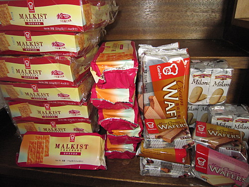 The all important Garden malkist biscuits and wafers