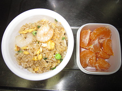 Shrimp fried rice, mandarin