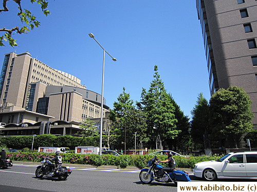 Across the street is well-known Aoyama Gakuin University