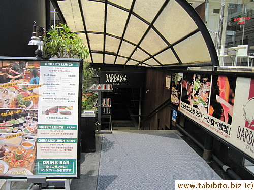 Barbacoa is a mere 30-seconds' walk from subway Omotesando Station A2 Exit