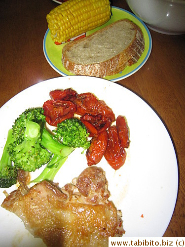 That crispy skin on the chicken thigh meat was so lovely