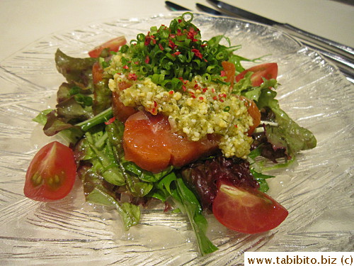 First course for the Special Lunch: Smoked salmon and salad (friend said it was good)