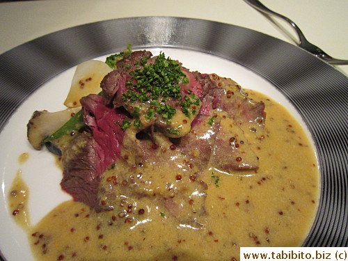 Roast beef entree for the Special Course