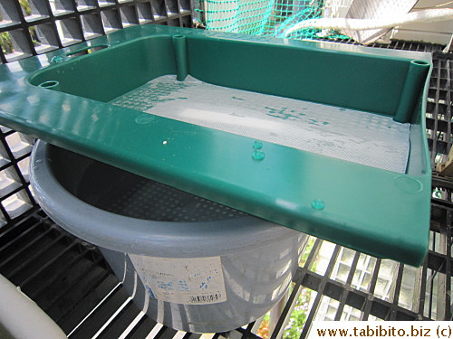 so I just use two plastic buckets