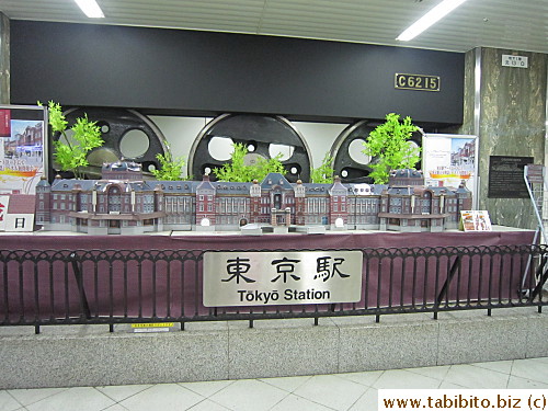 Tokyo Station model inside Tokyo Station