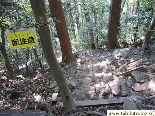 The trail gets really steep 