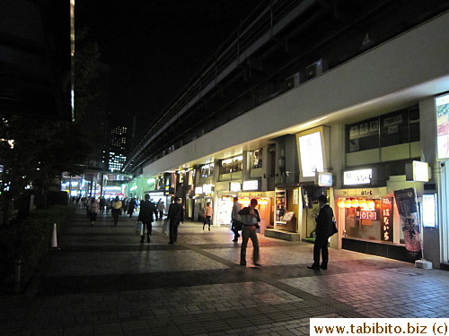 The restaurant is steps away from Yurakucho Station