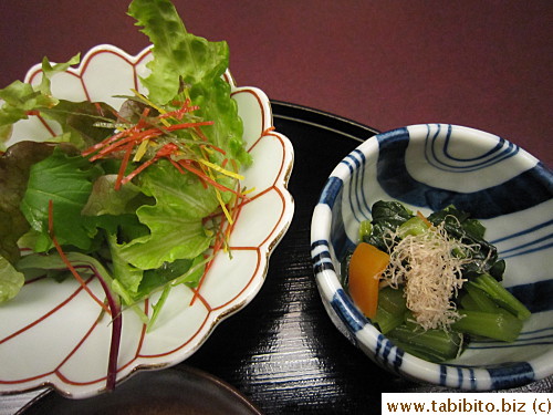 Salad and Japanese veggies