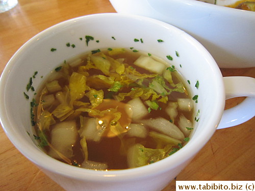 Consomme with Chinese cabbage