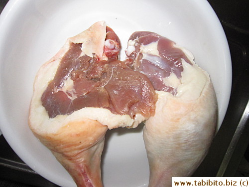 Duck legs salted