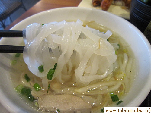 Soup was tasty, noodles were rehydrated dried ones