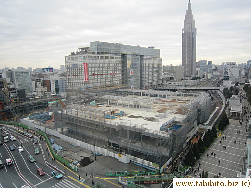 Complete station renovation by Takashimaya store has been underway for a while