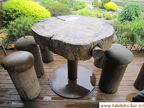 Table outside the