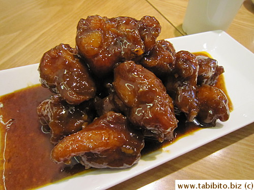 Some kind of sweet and sour spare rib dish served chilled, very nice