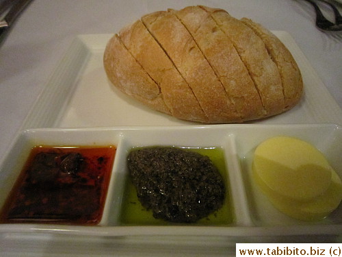 Crispy, soft warm bread
