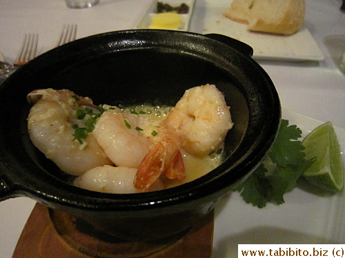 We both opted for the prawns for the appetizer