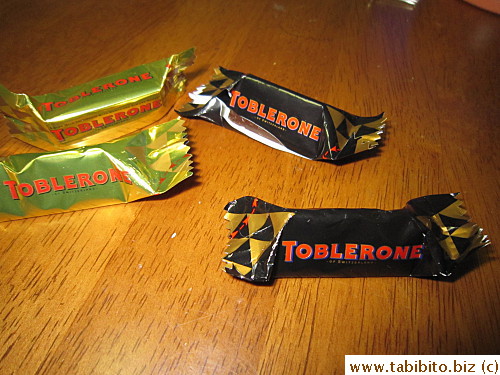 KL also brought me tiny Toblerone from a training session he attended