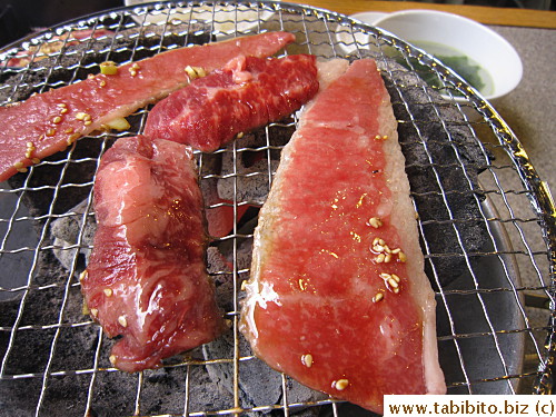 Wagyu on the left was more tender and juicier than imported beef on the right