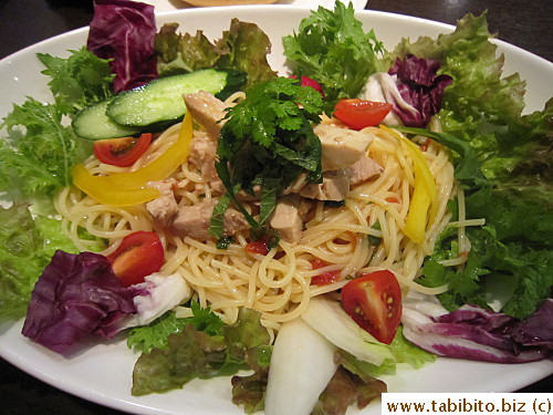 main dish of pasta salad