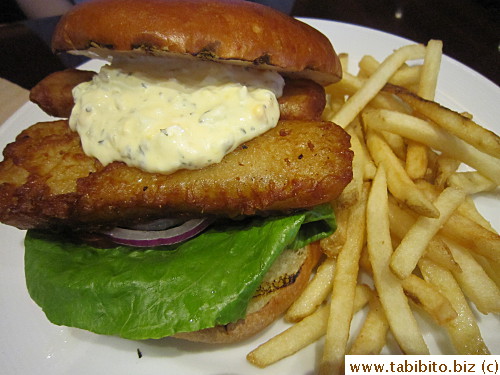 Fish burger, KL said it was very good