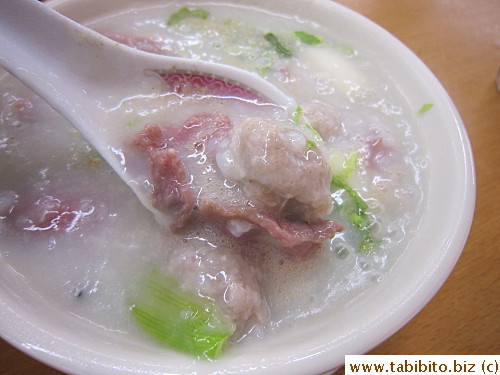 Beef and meatball congee