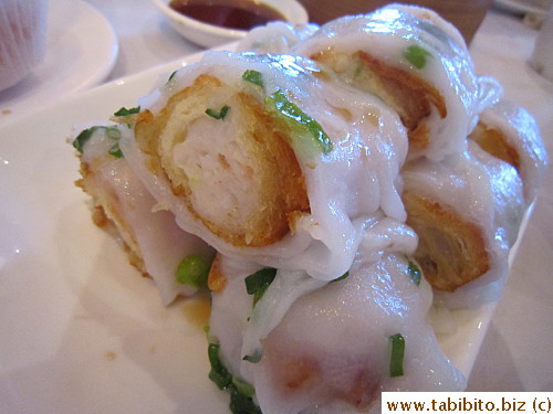 Crullers stuffed with prawn meat