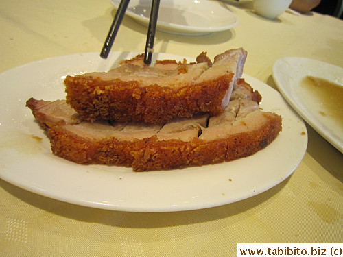 Crispy skin roast pork