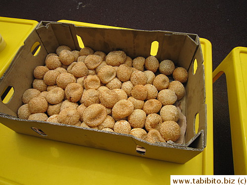 Chewy sesame balls are common food in festive situations