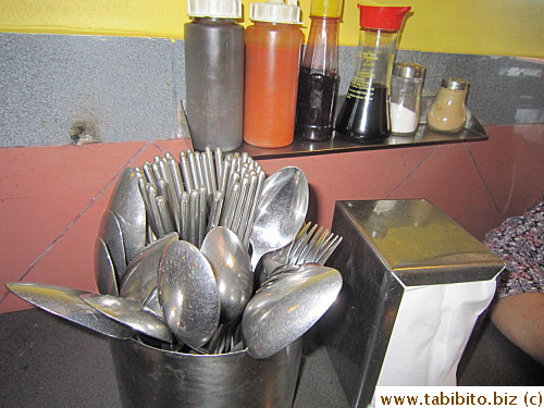 They always have cutlery and condiments in Vietnamese restaurants