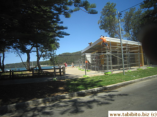 They were building stuff and renovating along the beach
