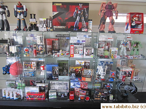 Just some of Peter's huge Gundam collection 