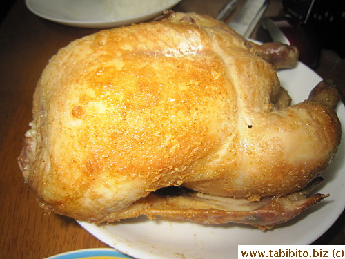 Skin not crispy as anticipated.  I get much crispier skin roasting it in a regular oven