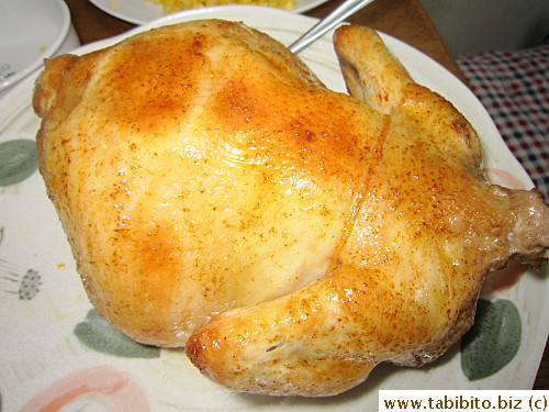 Chicken marinated with olive oil and seasoning mix