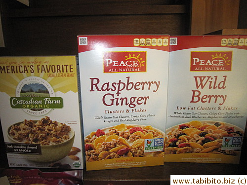 Trying two new flavors from Peace cereal, their maple one is delicious