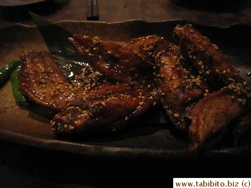 Chicken wings spiced with lots of pepper