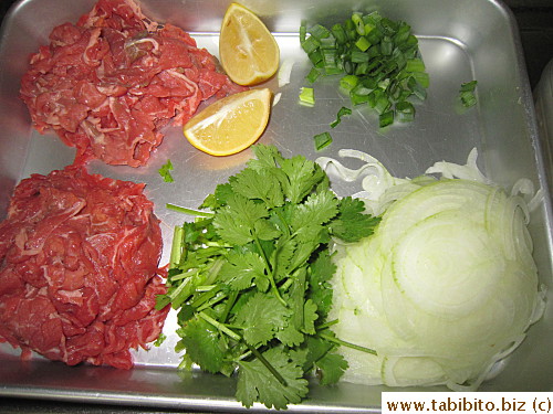 I jazzed it up with the usual toppings when I make my own pho bo