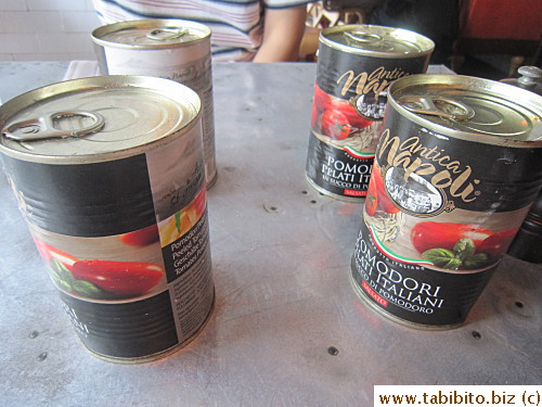 Cans act as feet for planks