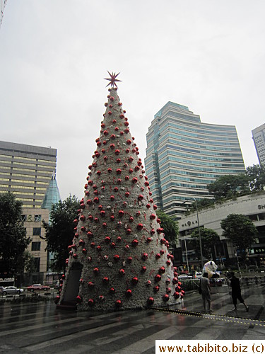 Christmas tree in front of ION