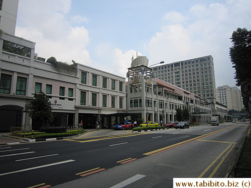 Walking along this nice clean street from Bugis station to Chin Chin