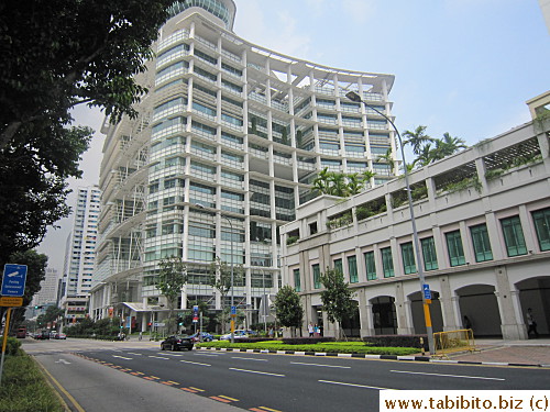 The National Library (tall building) up ahead