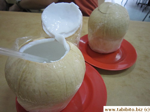 Chilled young coconut juice was very refreshing