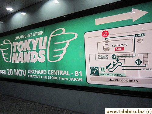 Tokyu Hands opened its store in Orchard Central on Nov 20, 2014