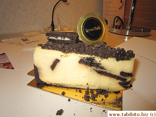 Cheesecake from BreadTalk.  KL said it tasted nothing like cheesecake, the texture was more like pudding