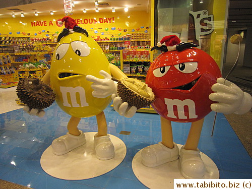 M&Ms carry a hedgehog and a durian!