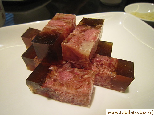 Chinese style aspic, tasted strongly of star anise