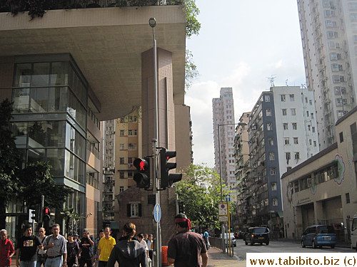 Kitchen shops start from the corner between Shanghai Street and Waterloo Road