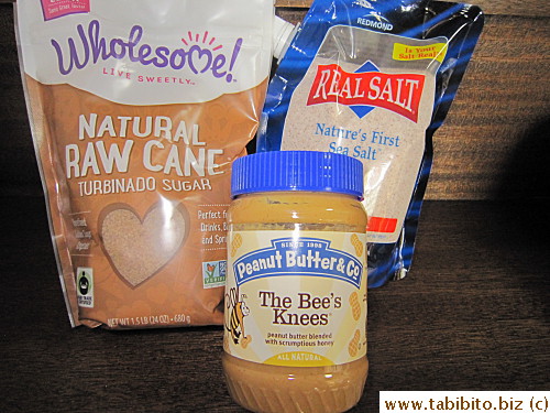 Sugar, salt and peanut butter