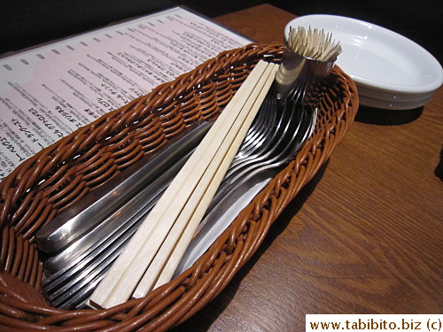 Chopsticks in a Spanish restaurant!  